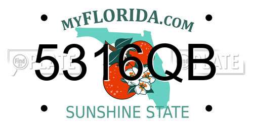 5316QB Florida License Plate