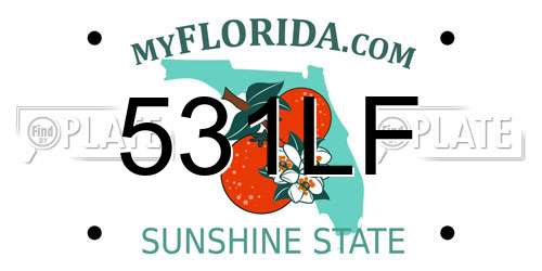 531LF Florida License Plate