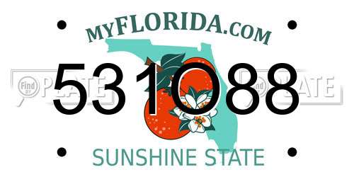 531O88 Florida License Plate