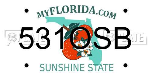 531OSB Florida License Plate