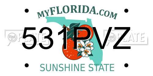 531PVZ Florida License Plate