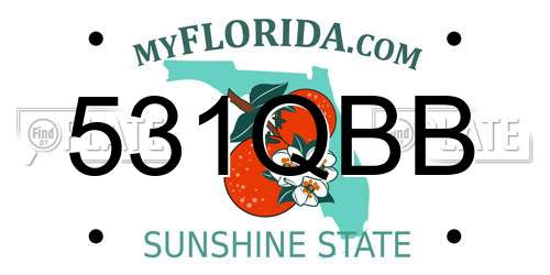 531QBB Florida License Plate