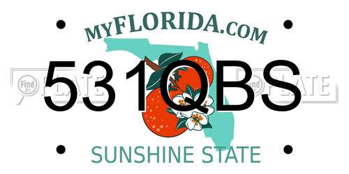 531QBS Florida License Plate