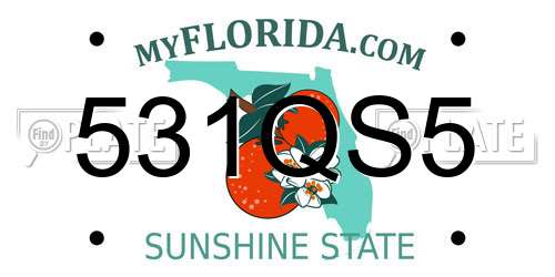 531QS5 Florida License Plate
