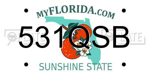 531QSB Florida License Plate