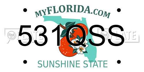 531QSS Florida License Plate