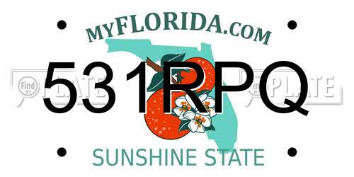 531RPQ Florida License Plate