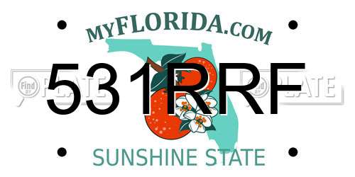 531RRF Florida License Plate