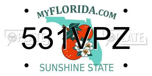 531VPZ Florida License Plate