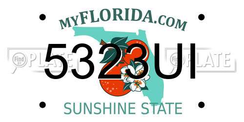 5323UI Florida License Plate