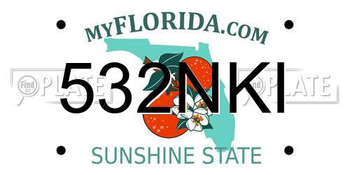 532NKI Florida License Plate