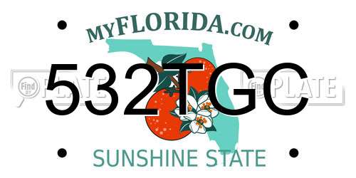 532TGC Florida License Plate