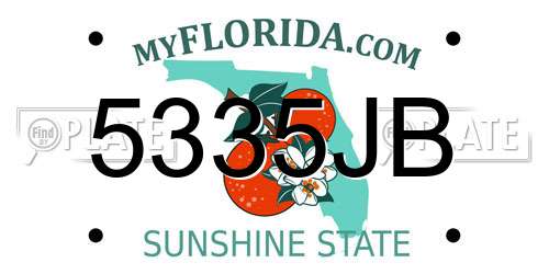 5335JB Florida License Plate