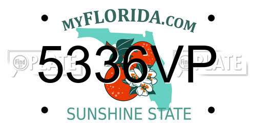 5336VP Florida License Plate