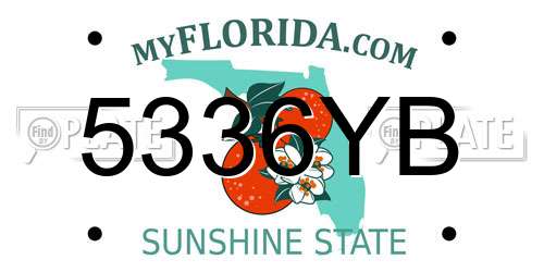 5336YB Florida License Plate