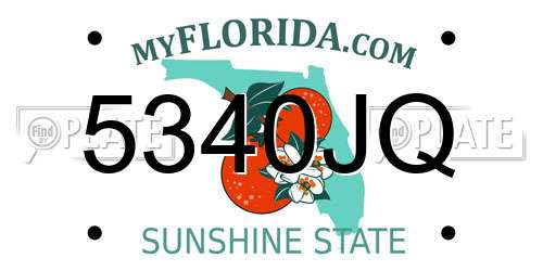 5340JQ Florida License Plate