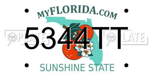 5344TT Florida License Plate