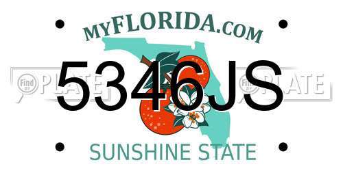 5346JS Florida License Plate