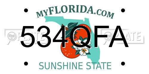 534QFA Florida License Plate