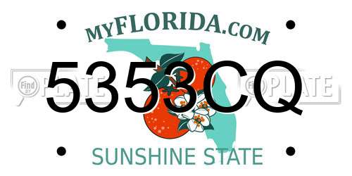 5353CQ Florida License Plate