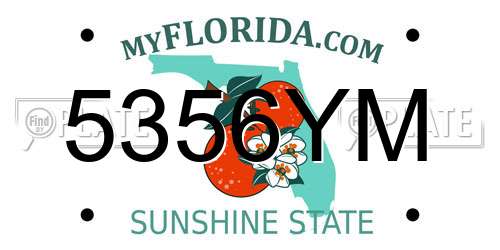 5356YM Florida License Plate