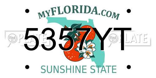 5357YT Florida License Plate