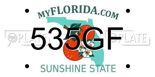 535GF Florida License Plate