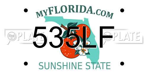 535LF Florida License Plate