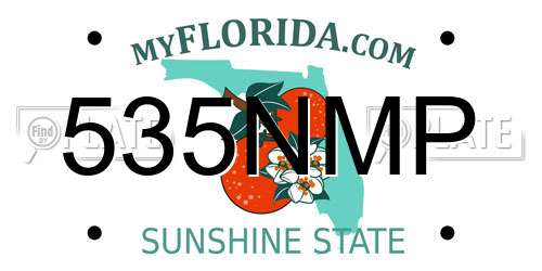 535NMP Florida License Plate