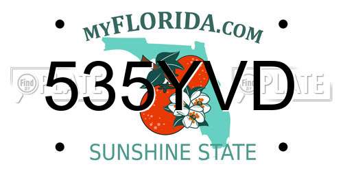 535YVD Florida License Plate