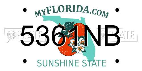 5361NB Florida License Plate