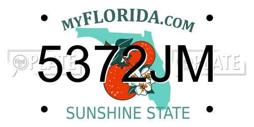 5372JM Florida License Plate