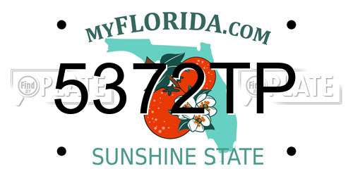 5372TP Florida License Plate