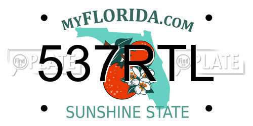 537RTL Florida License Plate
