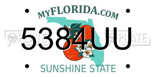 5384UU Florida License Plate