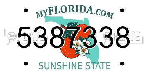 5387338 Florida License Plate