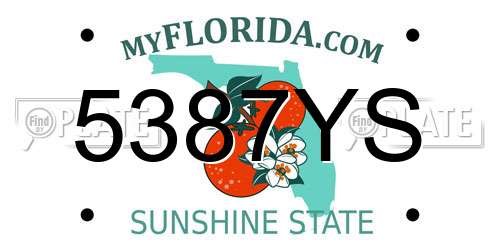 5387YS Florida License Plate