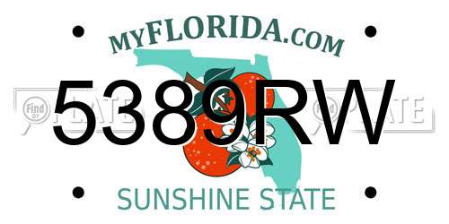 5389RW Florida License Plate