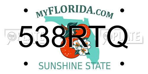 538RTQ Florida License Plate