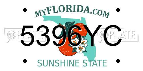 5396YC Florida License Plate