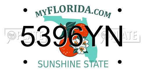 5396YN Florida License Plate