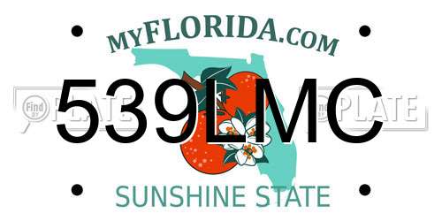 539LMC Florida License Plate