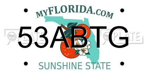 53ABTG Florida License Plate