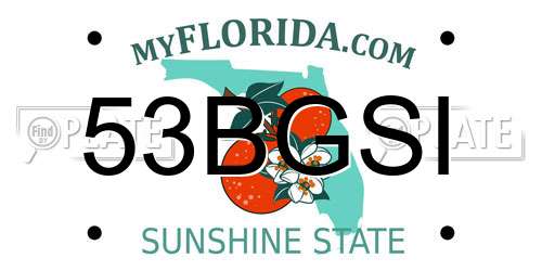 53BGSI Florida License Plate