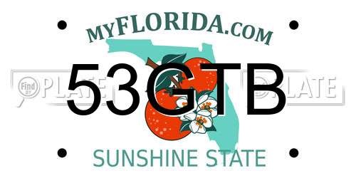 53GTB Florida License Plate