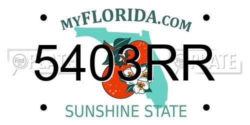 5403RR Florida License Plate
