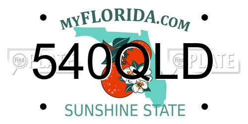540QLD Florida License Plate