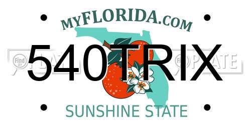 540TRIX Florida License Plate