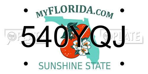 540YQJ Florida License Plate