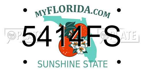 5414FS Florida License Plate